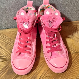 pink fuzzy nike shoes