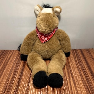 Build-a-Bear BABW Brown Horse Pony 18" Plush Cowboy Western Retired Vintage