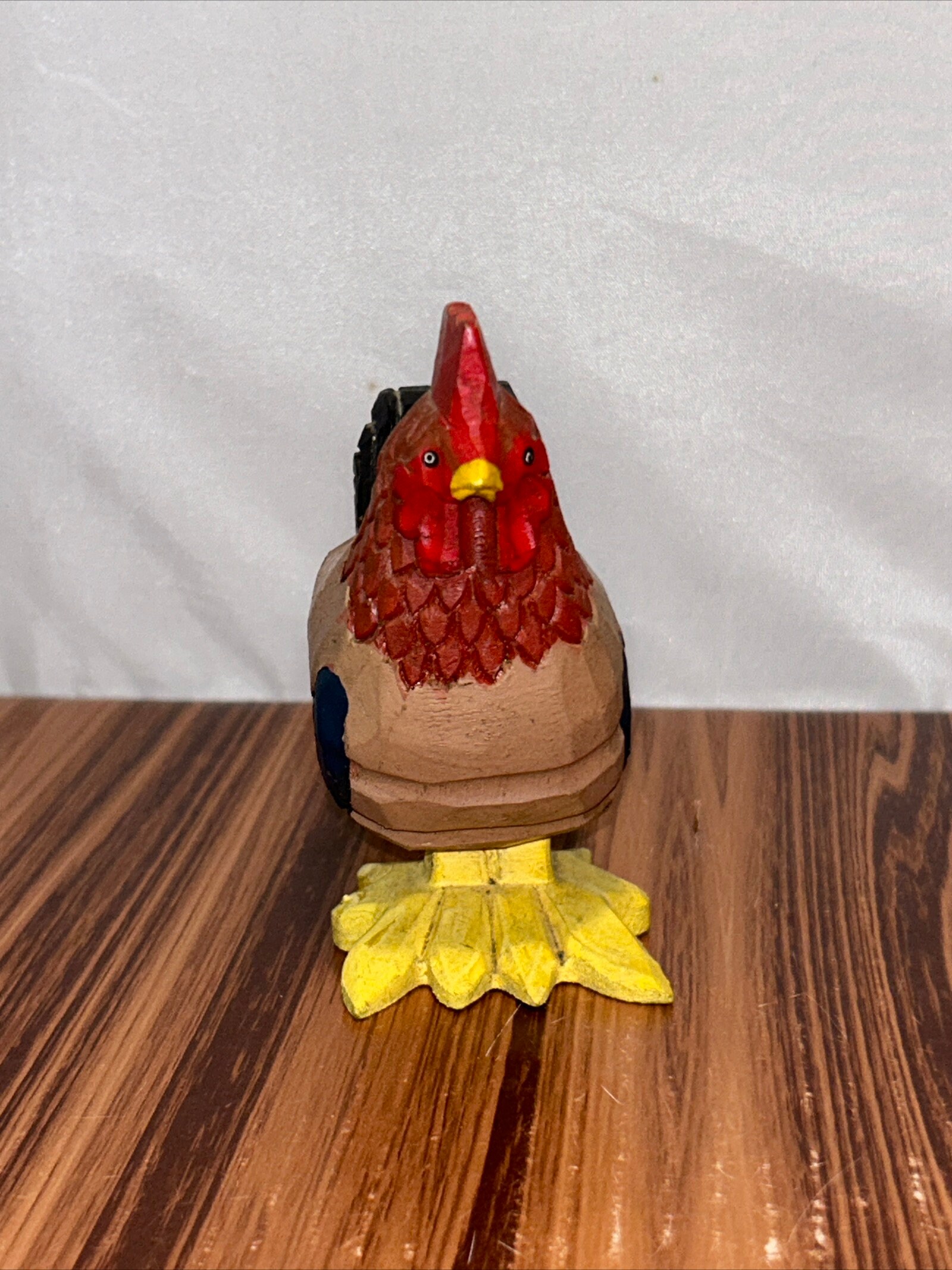 Carved Wooden Rooster Chicken Figure - Etsy