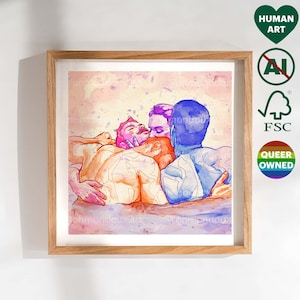 Gay Kink Queer Art - Sense8, Say Gay Bathroom Art, Queer Products - Birthday, Christmas Gift for Boyfriend, Friend - Queer Owned business