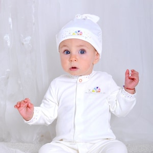Baby Nach Hause kommen Set | Bio Baumwolle Neues Baby Outfit | Neugeborenen Gender Neutral Kleidung | Welcome Home 6 Teiliges Säugling Set