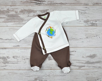 Bio Baumwolle Baby Set, Baby Set, Strampler & Pullover, Baby Geschenk Set, Neugeborenen Outfit, Baby Kleidung, Krankenhaus Outfit