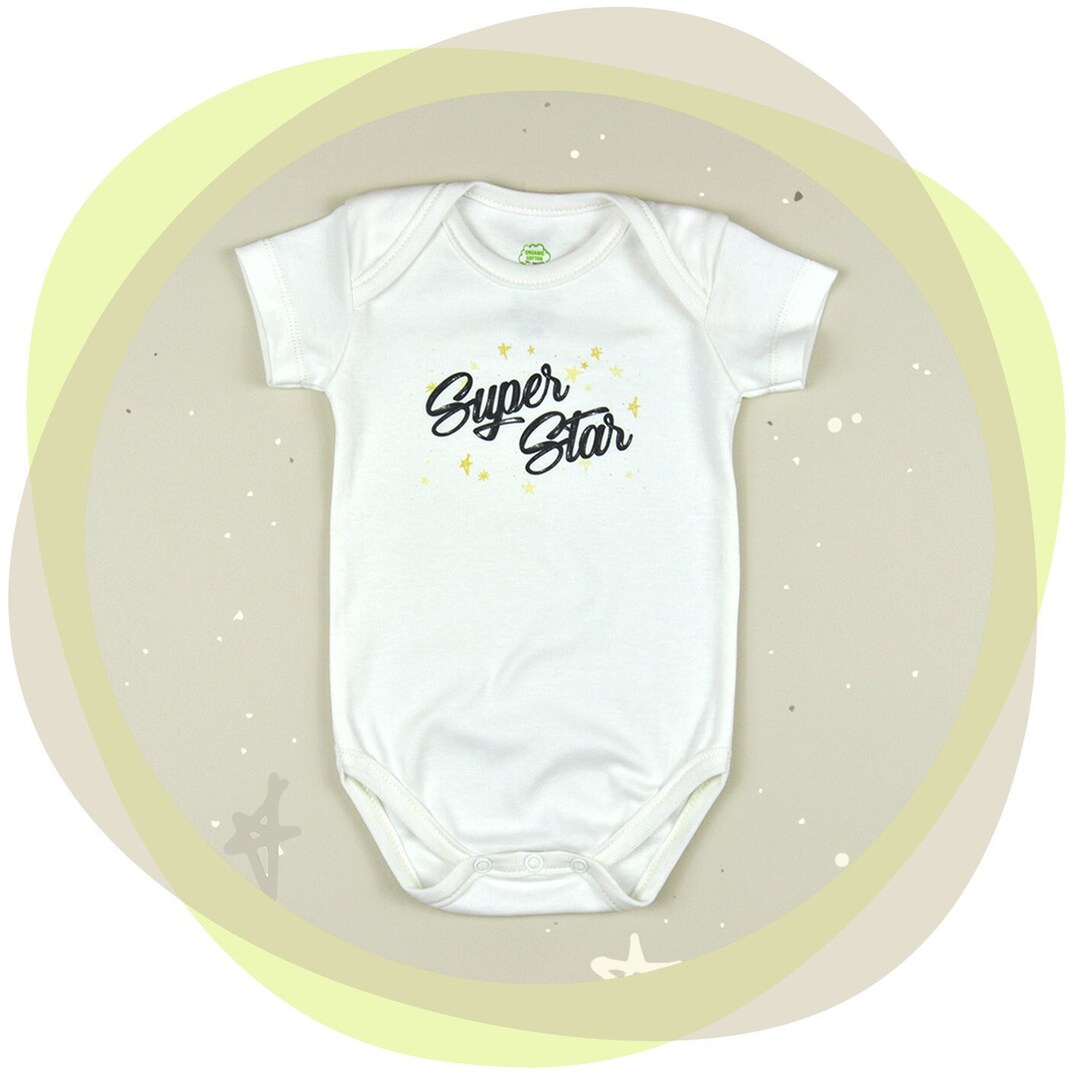 Super Star, Organic Baby Onesie, Organic Cotton Baby Onesie , Baby One