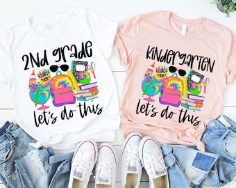 First Day of School Shirt, Back to School Gifts, Toddler Girl Clothing, Kindergarten Tshirt, Preschool Outfit, 1st Grade Kids T-Shirt