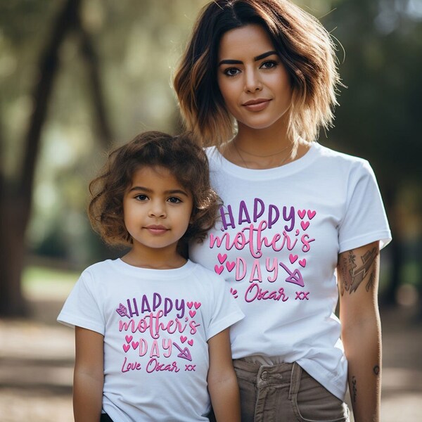 Personalised Childrens Mother's Day T-shirts, Keepsake T-shirt Kids, Personalised Mother''s Day Gift, Mummy Mum T-shirt, Mum Mummy Gift