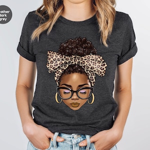 Afro Woman T-Shirt, Black Girls Tshirt, Juneteenth Shirt, Black History Month, Black Woman Graphic Tees, African American Vneck T-Shirt