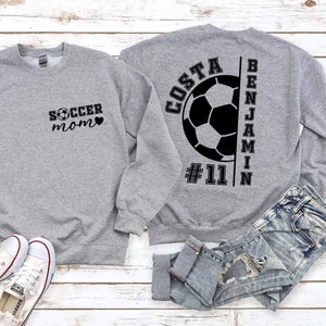 Custom Soccer Shirt, Personalized Soccer Mom Shirt, Game Day Soccer Hoodie, Team Mascot Soccer Sweatshirt, Custom Soccer Ball Shirt