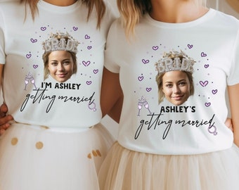 Custom Bachelorette Party Face Shirt, Custom Photo Shirts, Bride Shirts, Matching Bridal Party Tshirts, Bridesmaid Shirts, Girls Trip Shirts