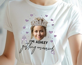 Personalized Bachelorette Party Shirts, Custom Photo Bridesmaid Tee, Funny Hen Party Shirt, Bridal Shower Gift, Custom Face Bride Shirt