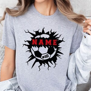 Custom Soccer Shirts, Soccer Team Gifts, Player Name TShirt, Personalized Soccer Gifts, Soccer Mom Shirt, Matching Soccer Shirts