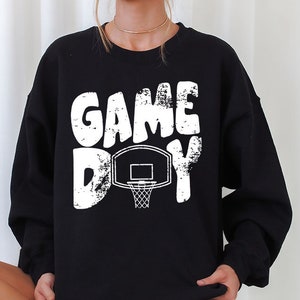 Game Day Basketball Sweatshirt, Game Day Basketball Sweatshirt, Basketball Crewneck, Basketball Mom Shirt, School Spirit Shirts, Spirit Wear