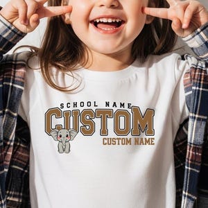 Camiseta de regreso a clases, camiseta personalizada con el nombre del equipo, camiseta personalizada con el espíritu escolar para niños, estudiantes y profesores, camiseta para grupos escolares.