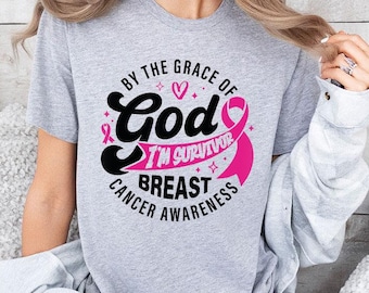 Breast Cancer Shirt, Christian Apparel, Cancer Survivor Shirts, Cancer Awareness T-Shirt, Family Support Shirts, Faith Shirt, Cancer Gift