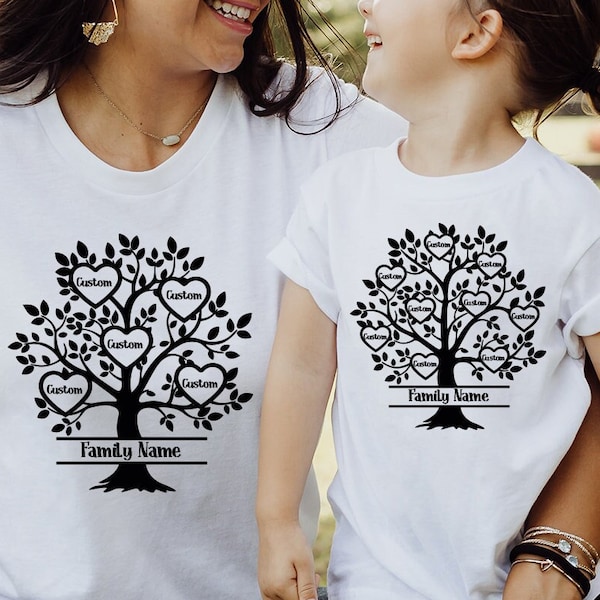 Custom Family Shirts, Family Reunion Outfits, Personalized Family Gifts, Family Tree Graphic Tees, Matching Tshirts, Customized Group Shirts