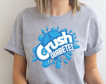 Diabetes Shirt, Diabetes Awareness Gifts, Support Diabetes Clothing, Gifts for Diabetic, Ribbon Graphic Tees, Type 1 Diabetes T-Shirts