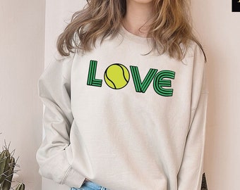 Tennis Sweatshirt, Tennis Club Sweatshirt, Tennis Long Sleeve Shirts, Tennis Hoodies, Tennis Gifts for Women, Tennis Gifts for Team