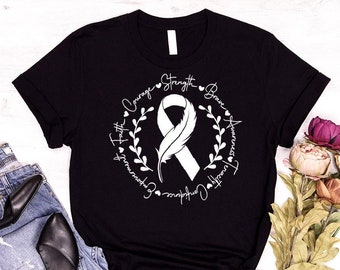 Lung Cancer Awareness Shirts, Cancer Support T-Shirt, Cancer Survivor Gifts, Motivational Clothing, Cancer Patient Tshirt, Gift for Friends