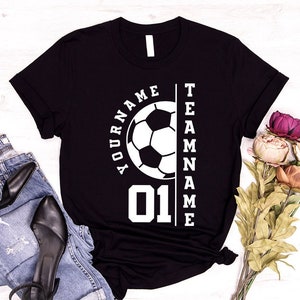 Custom Soccer Shirt, Personalized Soccer Gifts, Soccer Mom Shirt, Soccer Team Gifts, Player Name TShirt, Matching Soccer Shirts