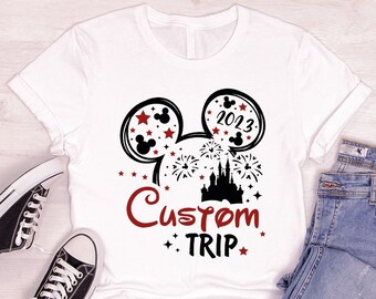 Custom Disney Christmas 2023 Shirt, Disney Trip 2023 Group Shirts, Disney Vacation Matching Family T-shirt, Disney Family Christmas Gifts