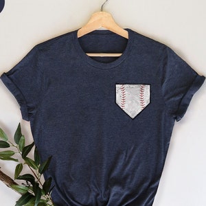 Baseball Mom TShirt, Basebal Gifts, Baseball Pocket Shirts, Sports Graphic Tees, Baseball Sister Tshirt, Youth Shirts, Game Pocket Tees