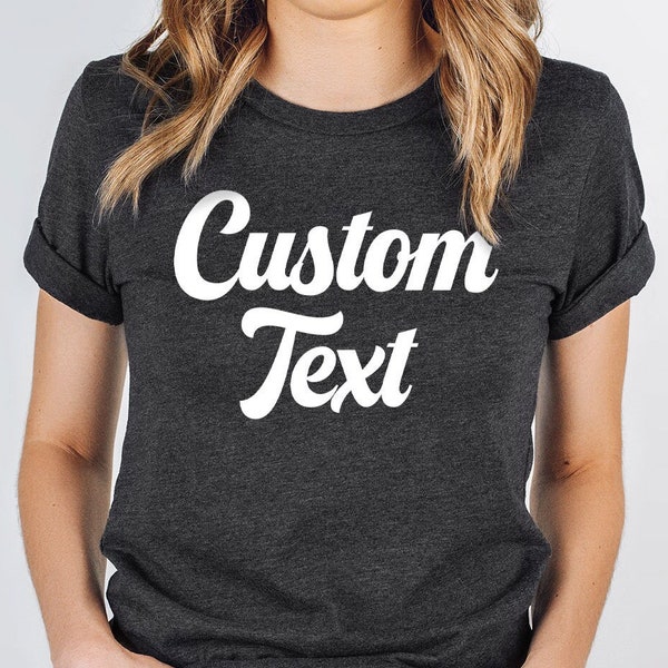 Custom Shirts, Personalized Gifts, Custom Women Vneck, Personalised Women Tank, Gift for Her, Custom Text T-Shirt, Customizable T Shirt