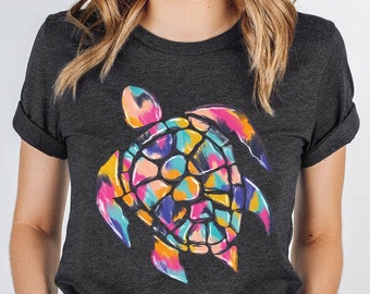 Trendy Turtle Shirt, Sea Turtle Graphic Tees, Sea Animals Gifts, Oceans Clothing, Cute Save the Turtles Toddler Shirt, Gifts for Kids