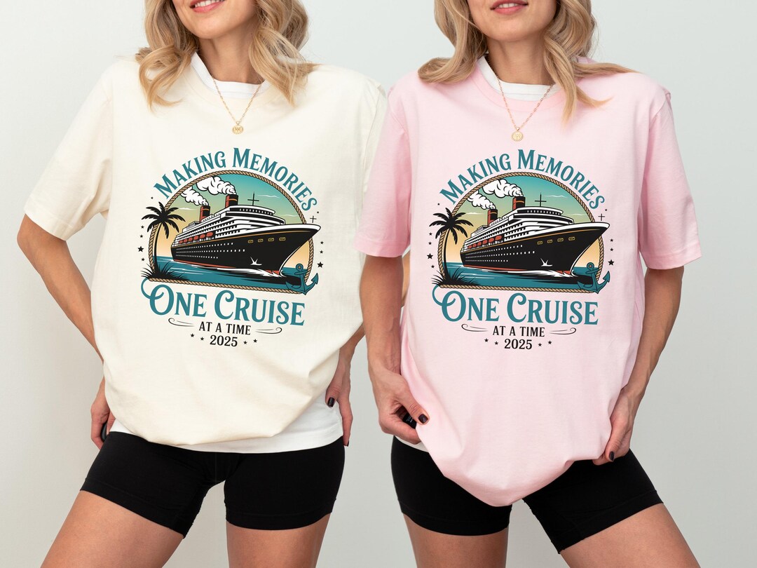 Making Memories One Cruise at A Time Shirt, Family Cruise Graphic Tee ...