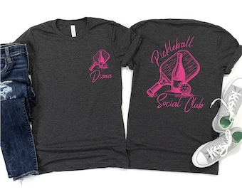 Custom Pickleball Club Sweatshirt, Pickleball Bachelorette Party Tee, Prosecco Girls Trip Sweatshirt, Personalized Birthday Weekend Outfit