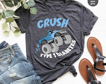 Type 1 Diabetes Kids Shirts, Boys Diabetes Outfit, Diabetes Gifts for Him, Diabetes Awareness Month, T1D T-Shirt, Family Support T Shirts