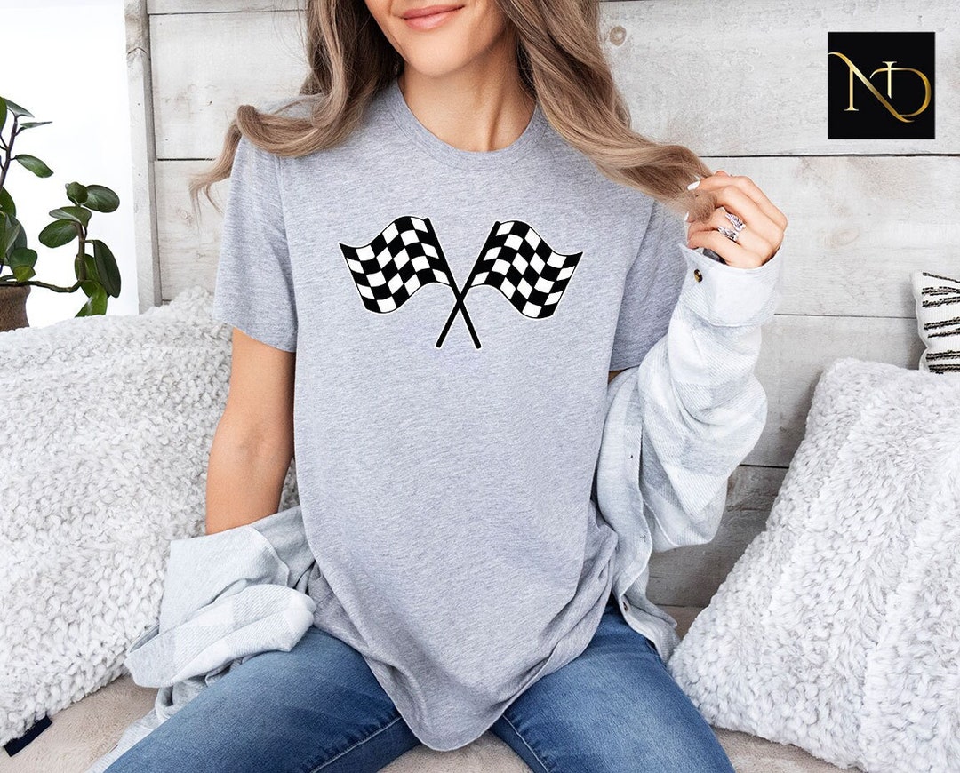 Checkered Flag Shirt, Race Life Motor Racing Sports Shirt