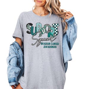 Ovarian Cancer Support Squad Shirt, Ovarian Cancer Support Team Tee, Ovarian Cancer Group Tee, Ovarian Cancer Fighter Survivor Shirt