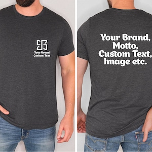 Business Logo T-Shirt, Company Logo Gifts, Custom Logo Design Shirt, Personalized Gifts, Brand Logo Vneck Tshirt, Customized Company Shirts Bild 1