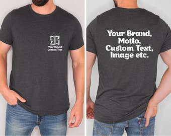 Business Logo T-Shirt, Company Logo Gifts, Custom Logo Design Shirt, Personalized Gifts, Brand Logo Vneck Tshirt, Customized Company Shirts
