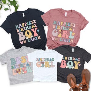 Happiest Birthday on Earth Shirt, Personalized Disney Birthday Family Shirt, Disneyland Birthday Girl Shirts, Disneyland Birthday Boy Shirt