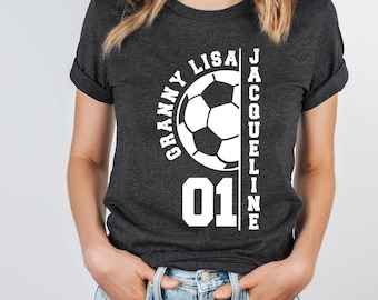 Custom Soccer Shirt, Personalized Soccer Gifts, Soccer Mom Shirt, Soccer Team Gifts, Player Name TShirt, Matching Soccer Shirts