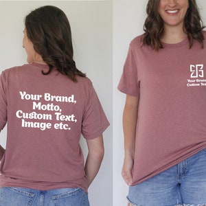 Business Logo T-Shirt, Company Logo Gifts, Custom Logo Design Shirt, Personalized Gifts, Brand Logo Vneck Tshirt, Customized Company Shirts Bild 6