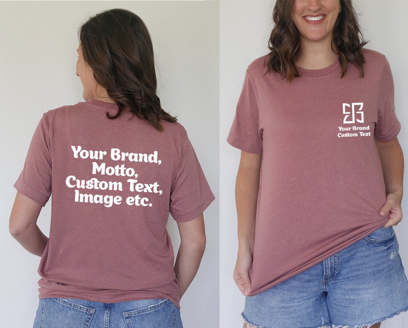 Business Logo T-Shirt, Company Logo Gifts, Custom Logo Design Shirt, Personalized Gifts, Brand Logo Vneck Tshirt, Customized Company Shirts Bild 6