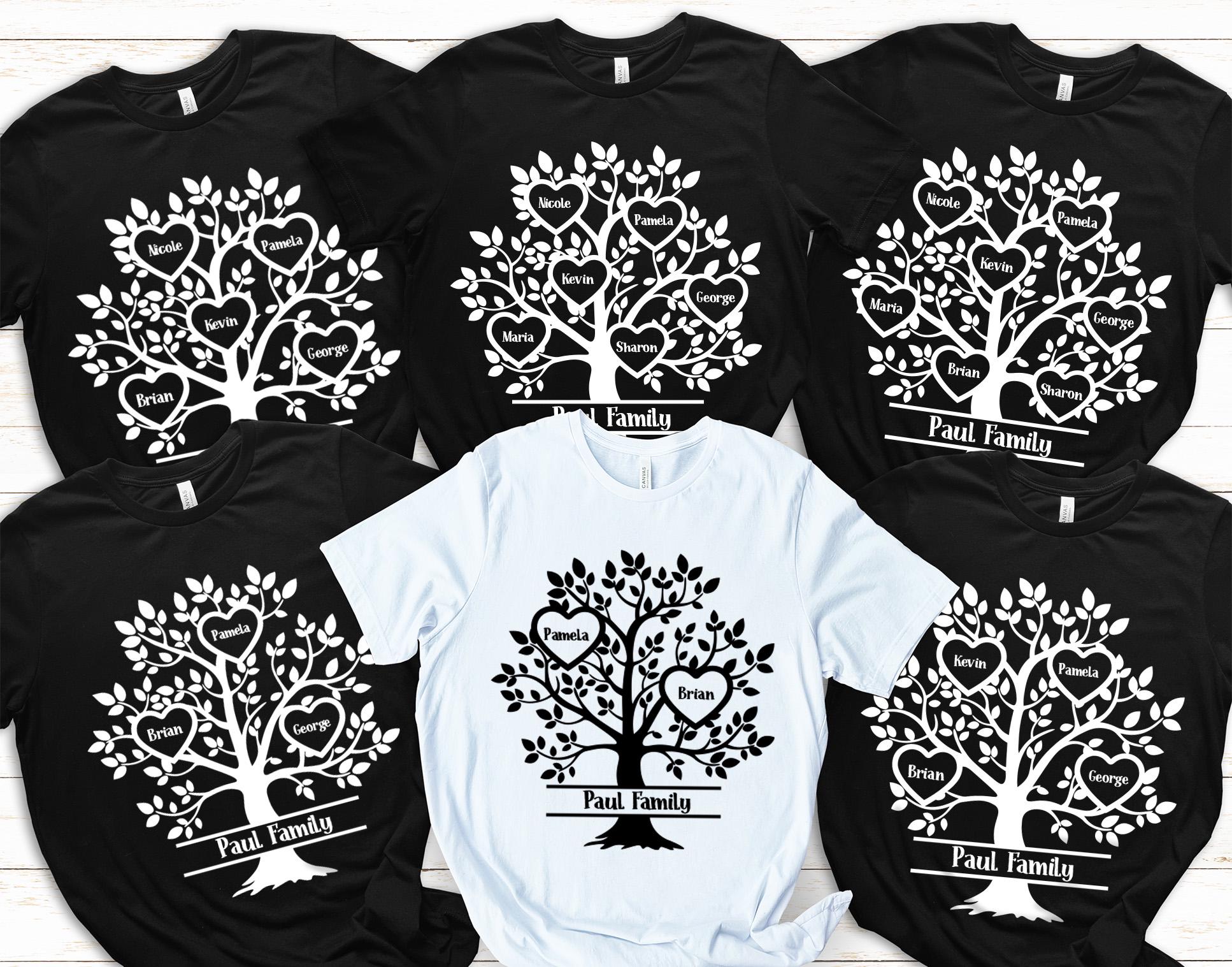 Family Reunion Outfits, Personalized Family Gifts, Custom Family Shirts, Family Tree Graphic Tees, Matching Tshirts, Customized Group Shirts