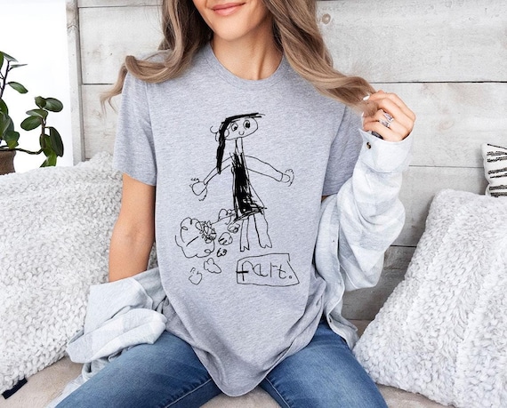 Custom Drawing Shirt, Kids Drawing Shirt, Actual Drawing Shirt, Kids Art Shirt, Gift for Mom, Gift for Dad, Personalized Gift