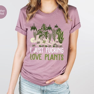 Plants Graphic Tees for Women, Plant Gifts, Gifts for Her, Funny Plant Shirt, Skeleton Plant T-Shirt, Gardening Gifts, Gardener Clothing image 5