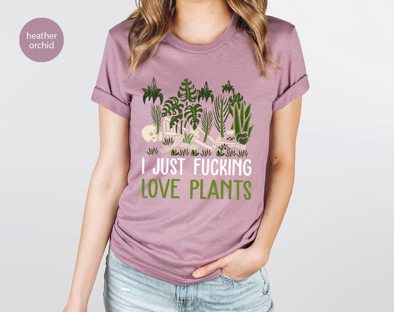 Plants Graphic Tees for Women, Plant Gifts, Gifts for Her, Funny Plant Shirt, Skeleton Plant T-Shirt, Gardening Gifts, Gardener Clothing image 5