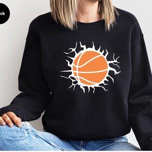 Basketball Ball Sweatshirt, Basketball Ball Hoodie, Basketball Shirts, Basketball Mom Long Sleeve, Basketball Tee, Sports Shirt,Game Day Tee