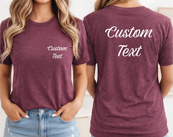 Custom Shirts, Personalized Gifts, Custom Women Vneck, Personalised Women Tank, Gift for Her, Custom Text T-Shirt, Customizable T Shirt
