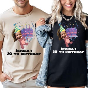 Matching Birthday Party Group Shirt, Custom Face Birthday Shirt, Custom Birthday Photo Shirt, Custom Photo Shirt, Birthday Face Photo Shirts