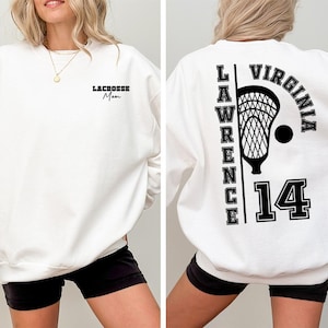 Camiseta personalizada de lacrosse, Camiseta para mamá de lacrosse, Camisetas para hermana de lacrosse, Camisetas personalizadas de lacrosse, Camiseta para papá de lacrosse, Camiseta para niño/niña