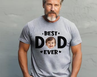 Chemise papa photo personnalisée, t-shirt papa visage enfant personnalisé, t-shirt photo enfant personnalisé, cadeau drôle de fête des pères des enfants, meilleur cadeau papa de tous les temps