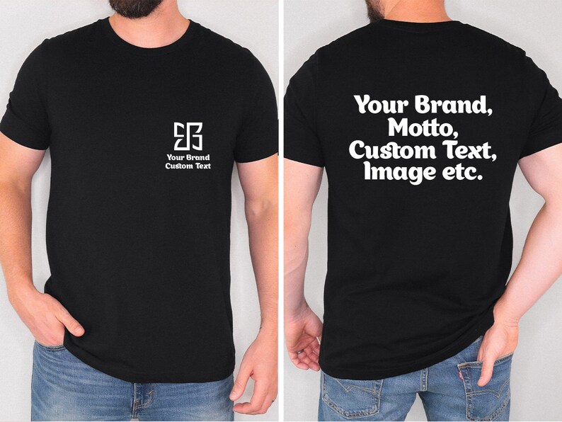 Business Logo T-Shirt, Company Logo Gifts, Custom Logo Design Shirt, Personalized Gifts, Brand Logo Vneck Tshirt, Customized Company Shirts Bild 8