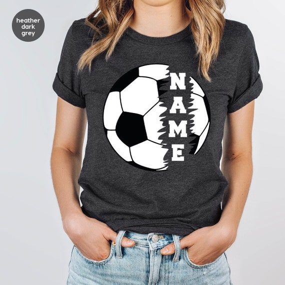Customized Soccer Shirt, Soccer Gifts, Personalized Soccer Mom Shirt, Soccer Vneck Shirt, Soccer Player Shirt, Soccer Graphic Tees