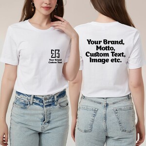 Business Logo T-Shirt, Company Logo Gifts, Custom Logo Design Shirt, Personalized Gifts, Brand Logo Vneck Tshirt, Customized Company Shirts Bild 5