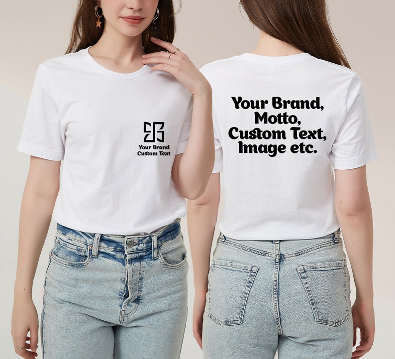 Business Logo T-Shirt, Company Logo Gifts, Custom Logo Design Shirt, Personalized Gifts, Brand Logo Vneck Tshirt, Customized Company Shirts Bild 5
